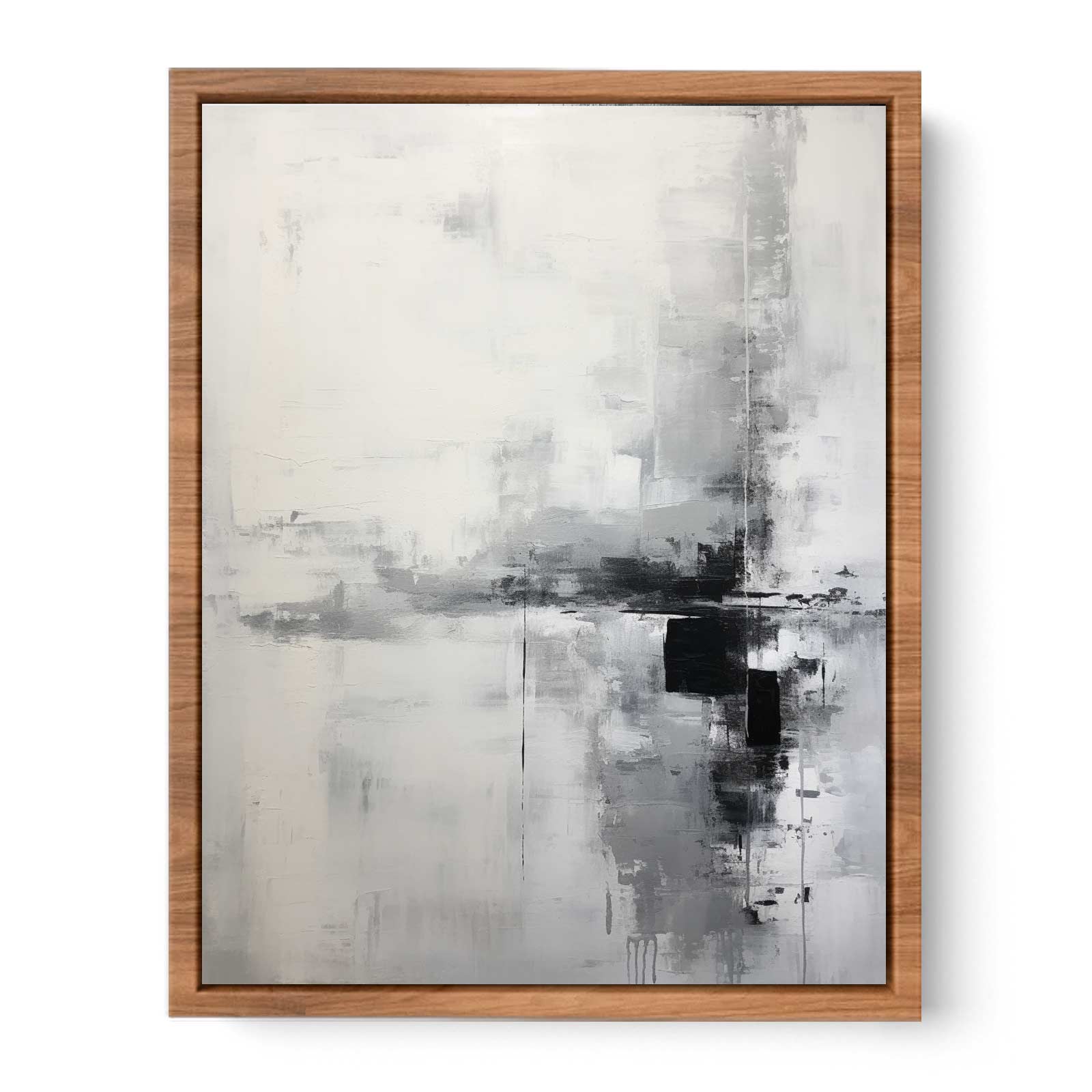 Grey And White Abstract Painting