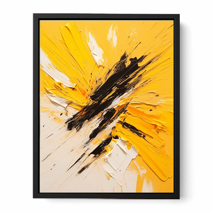 Knife Art Abstract Yellow Painting
