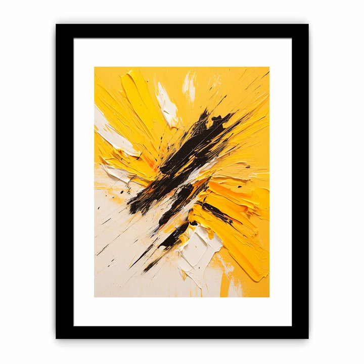 Knife Art Abstract Yellow Painting