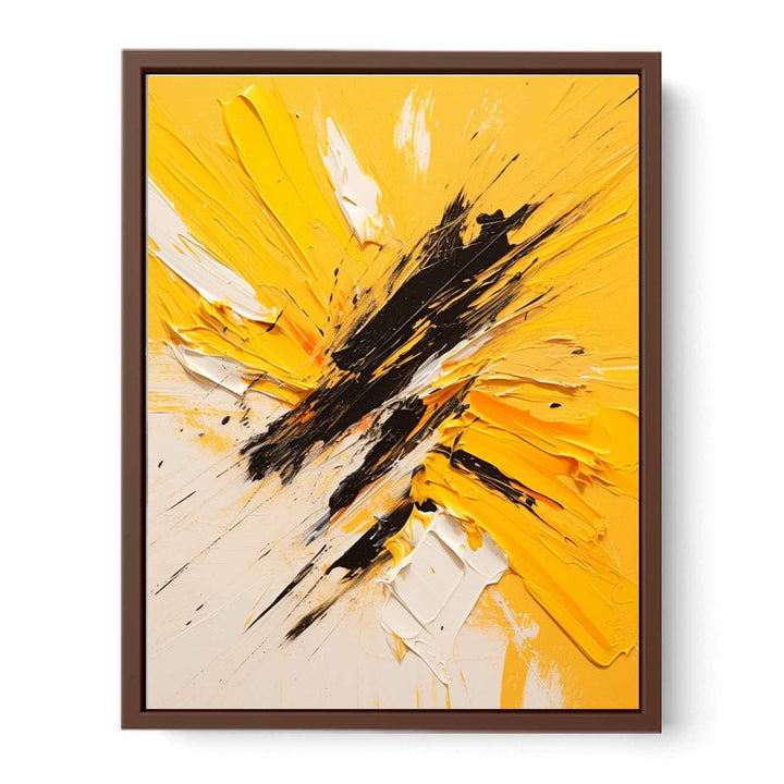 Knife Art Abstract Yellow Painting