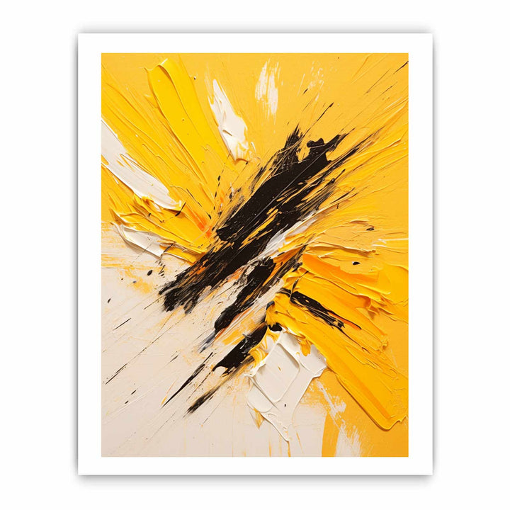 Knife Art Abstract Yellow Painting