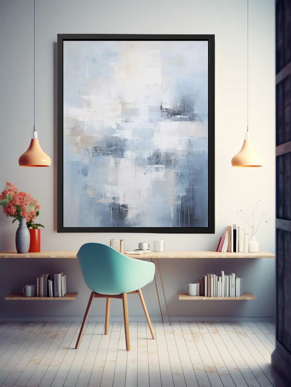 Abstract Grey Painting