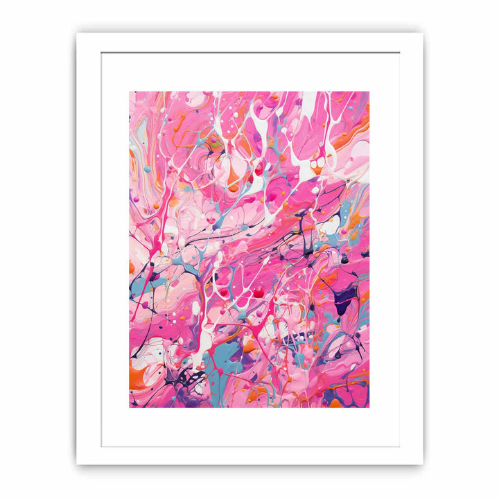 Pink Dripping Color Painting
