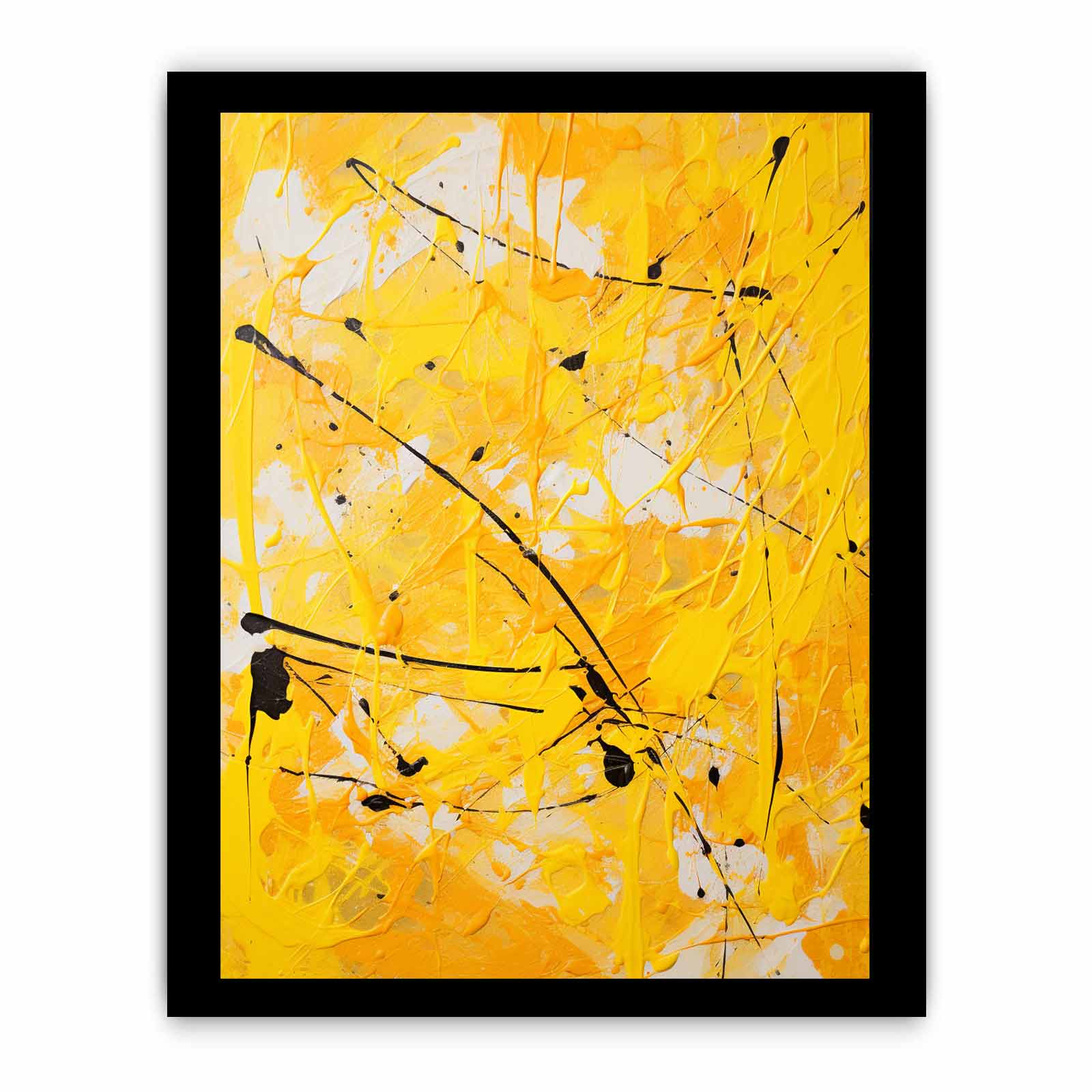 Painting Yellow Color Drips