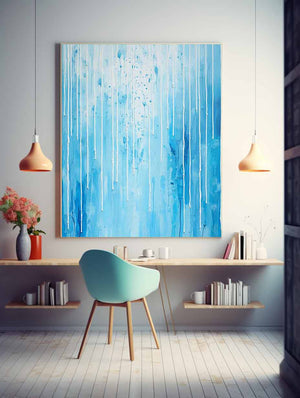 Blue Color Dripping