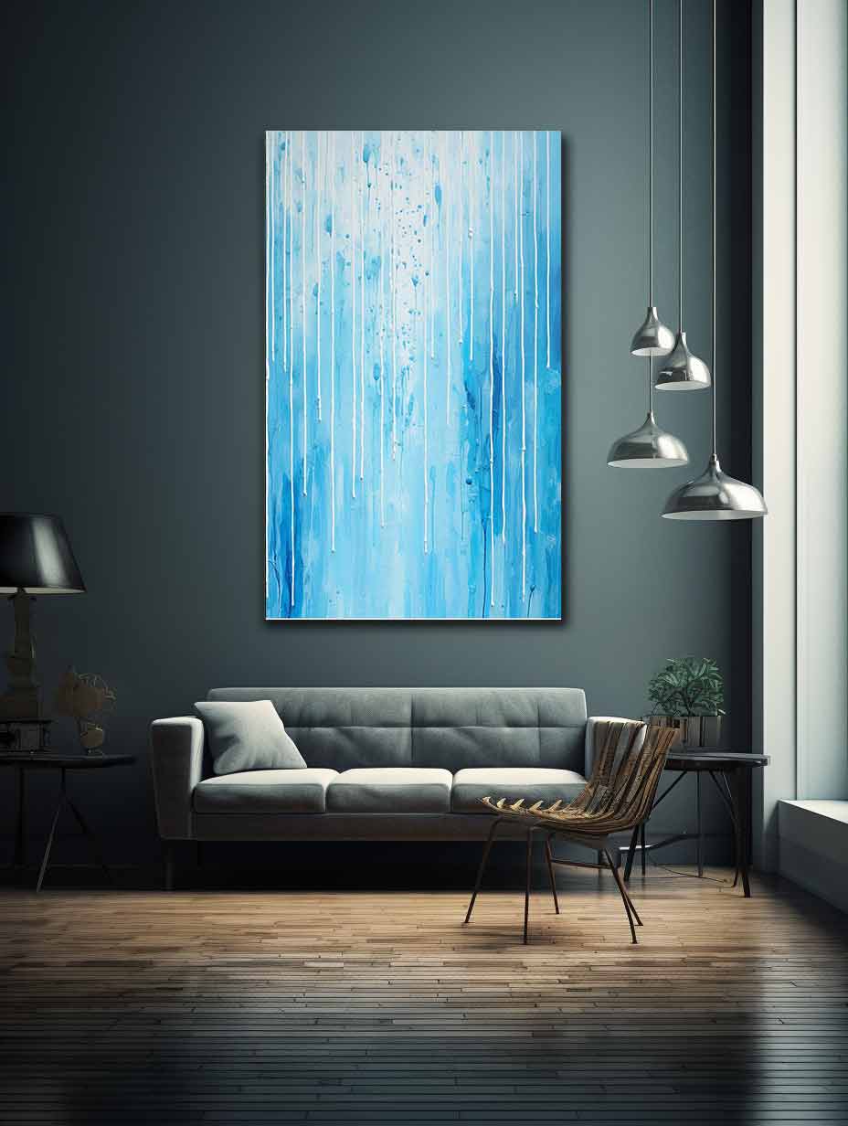 Blue Color Dripping