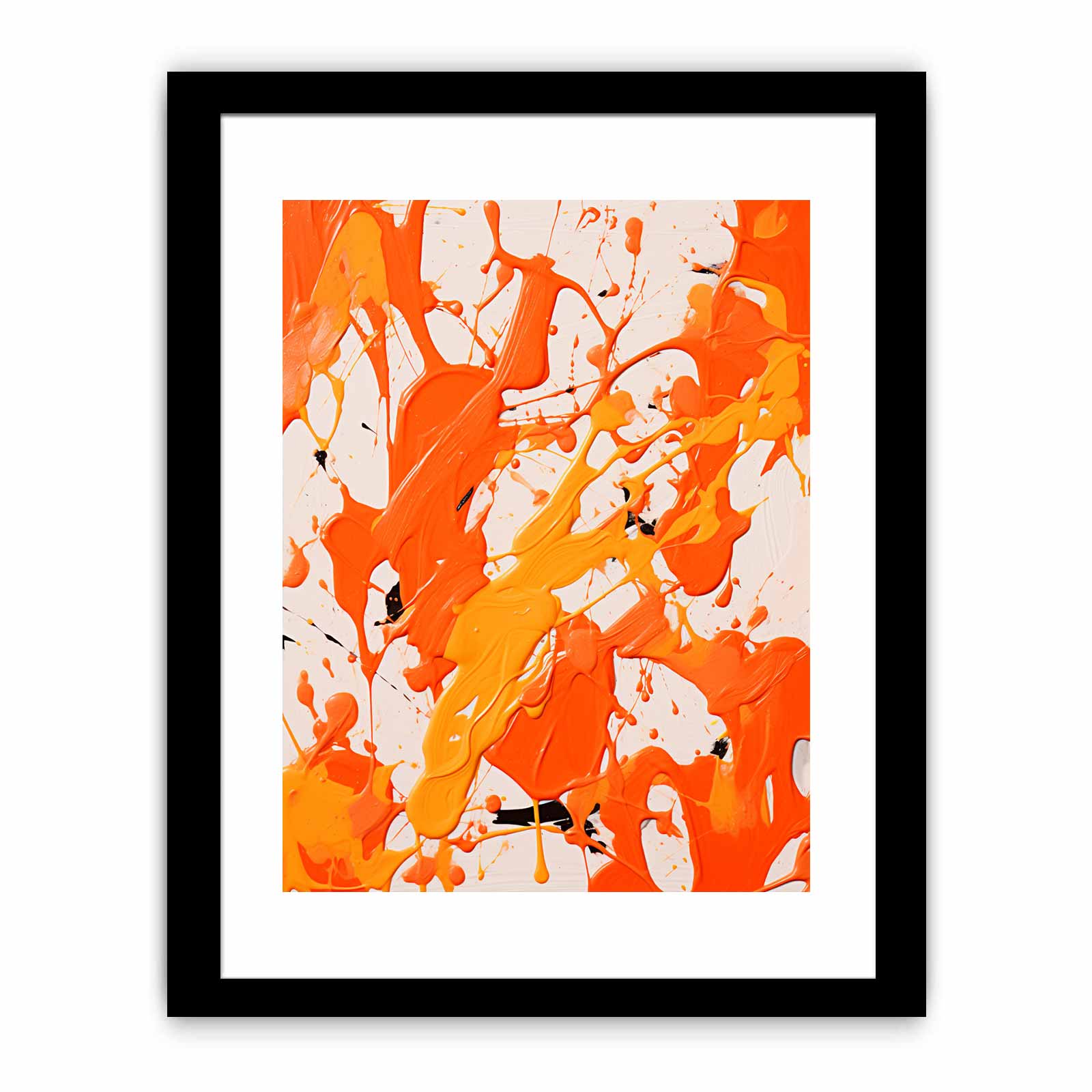 Orange Art Dripping Color Painting