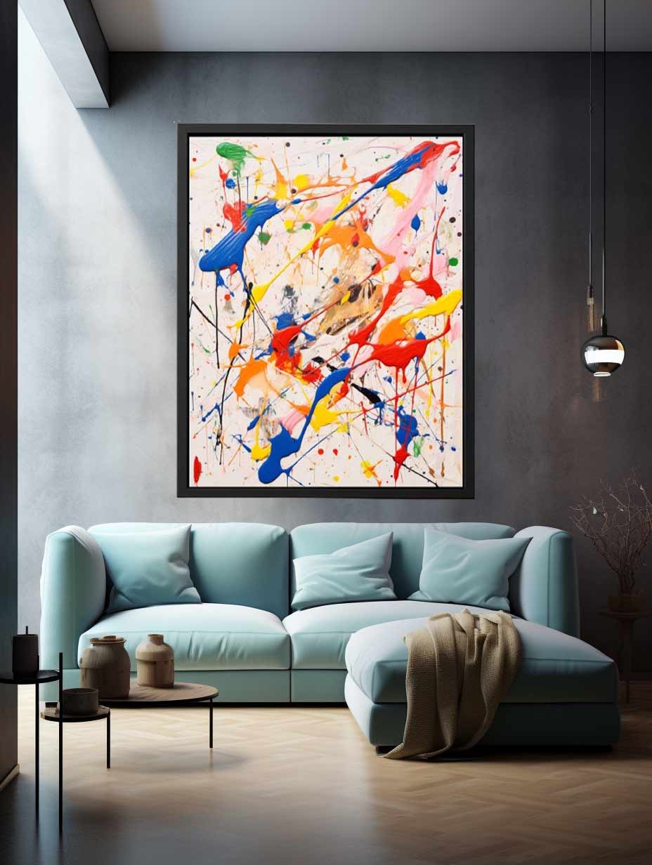 Multicolor Drip Painting