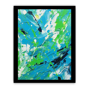 Green Blue  Drip  Painting