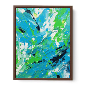 Green Blue  Drip  Painting