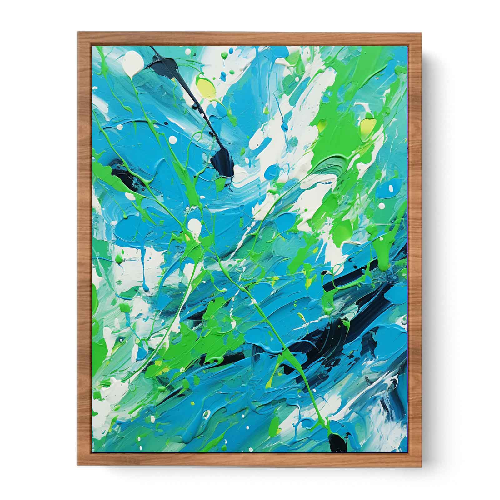 Green Blue  Drip  Painting