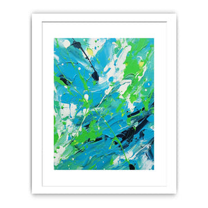 Green Blue  Drip  Painting