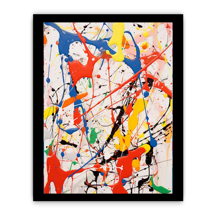 White Dripping Color Painting