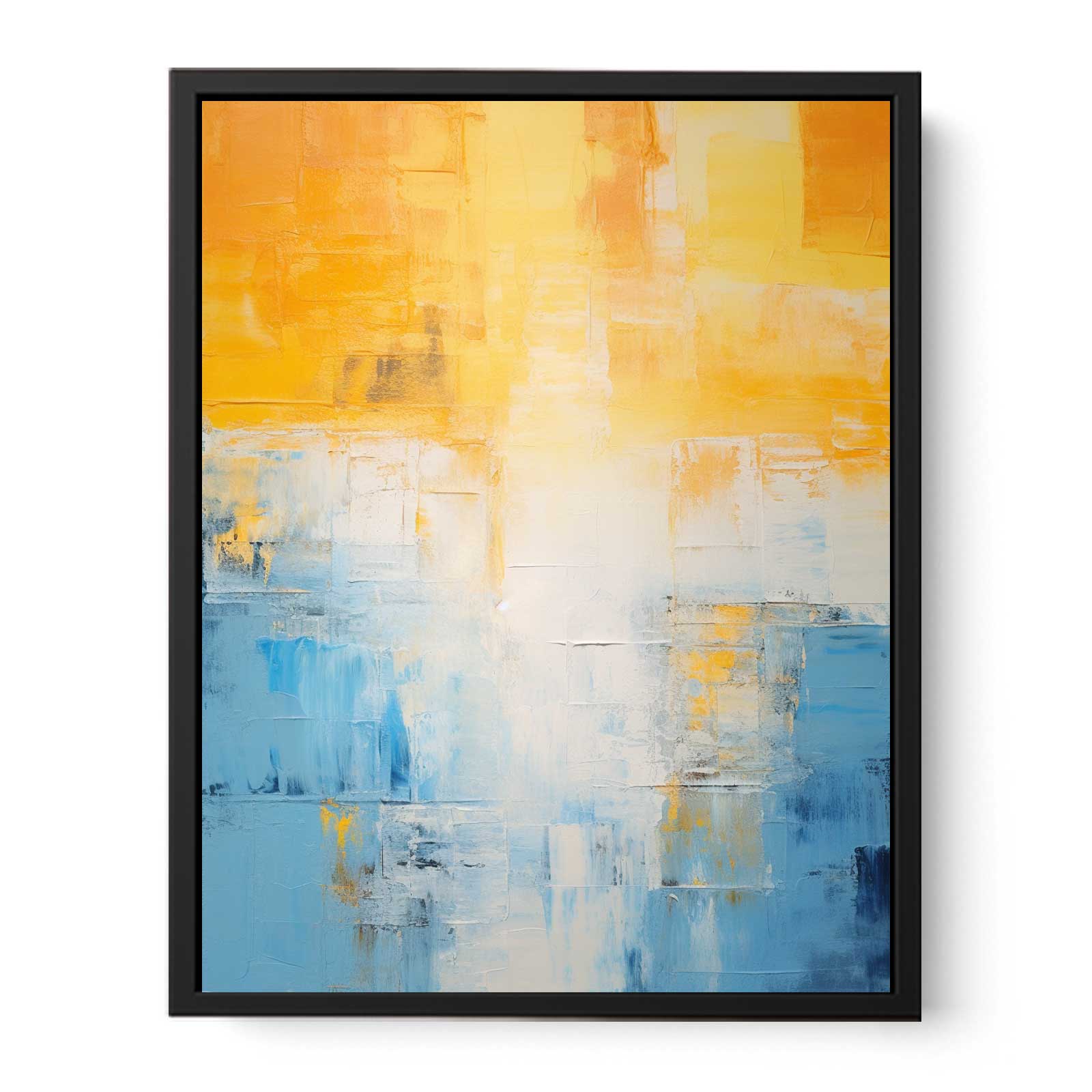 Yellow Blue Abstract Painting