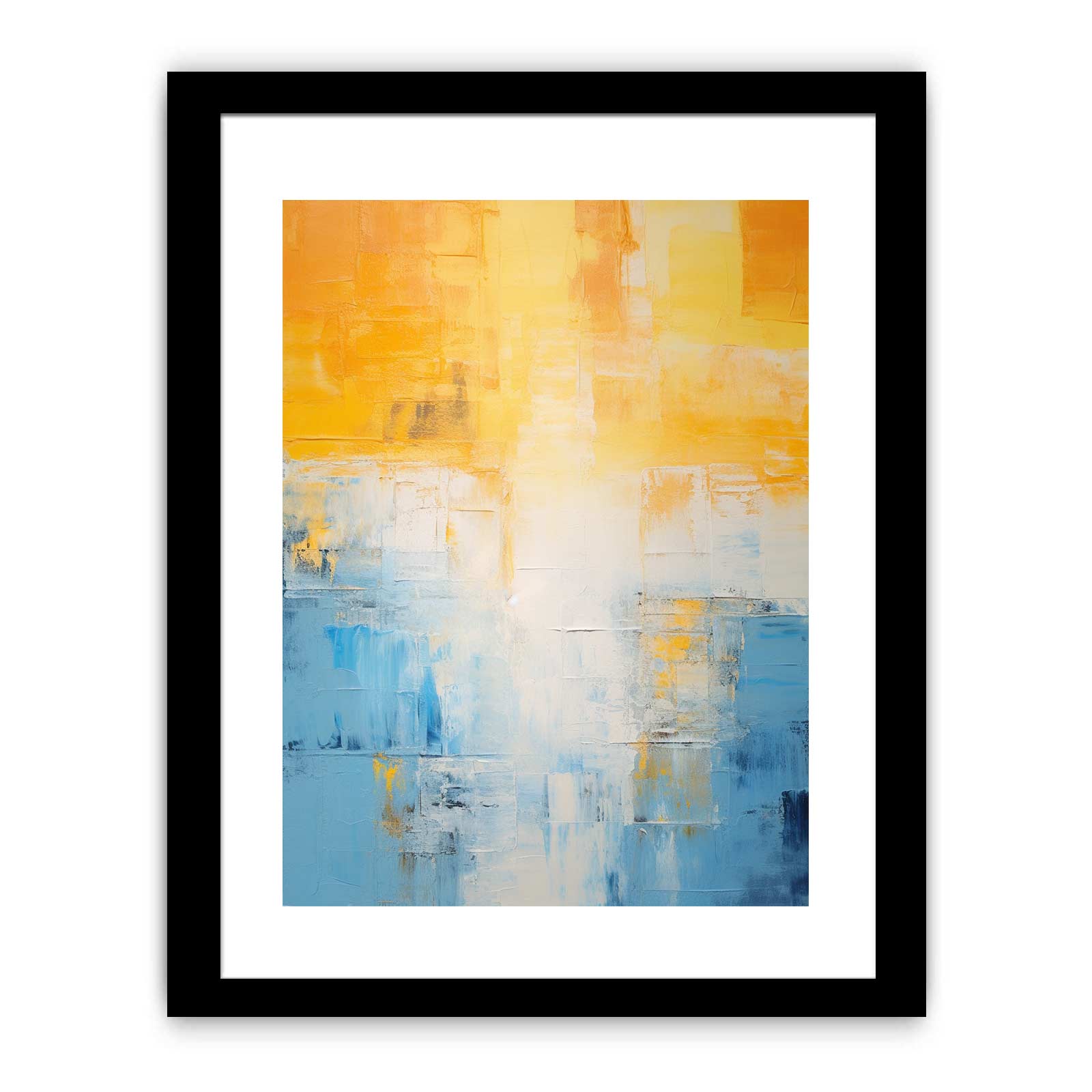 Yellow Blue Abstract Painting