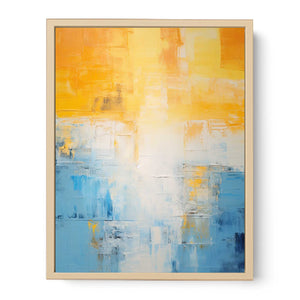 Yellow Blue Abstract Painting
