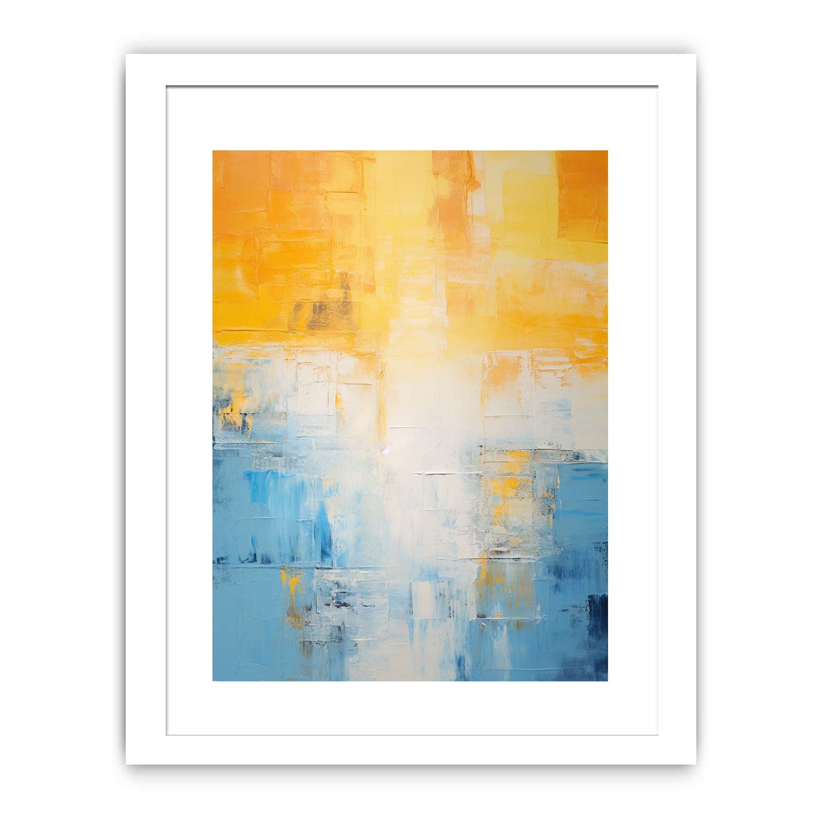Yellow Blue Abstract Painting