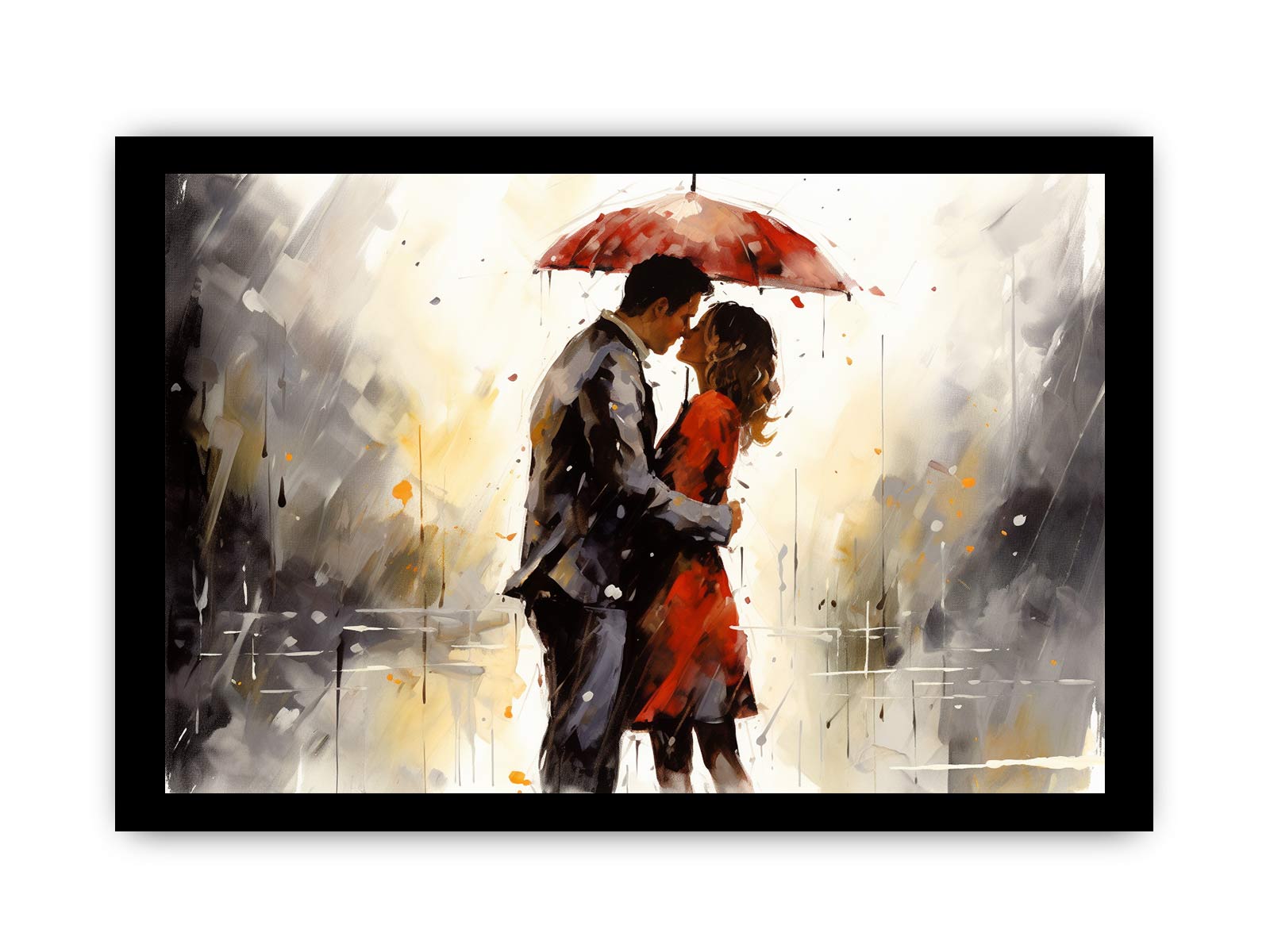 Red Couple Art Painting