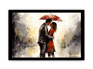 Red Couple Art Painting