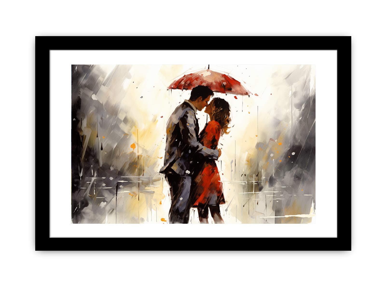 Red Couple Art Painting