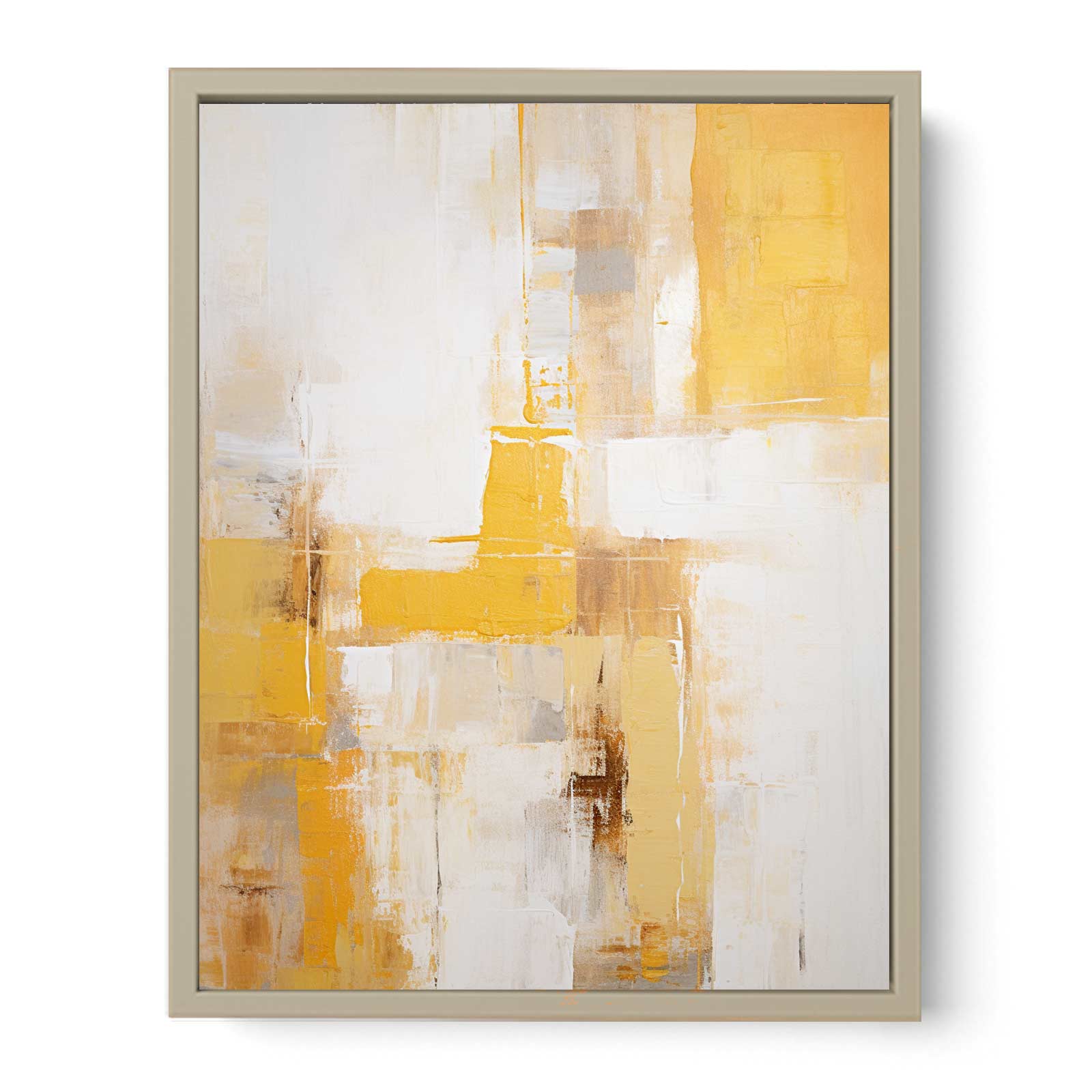 Yellow Grey Art Painting