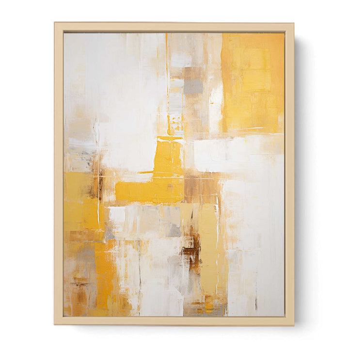 Yellow Grey Art Painting   Poster