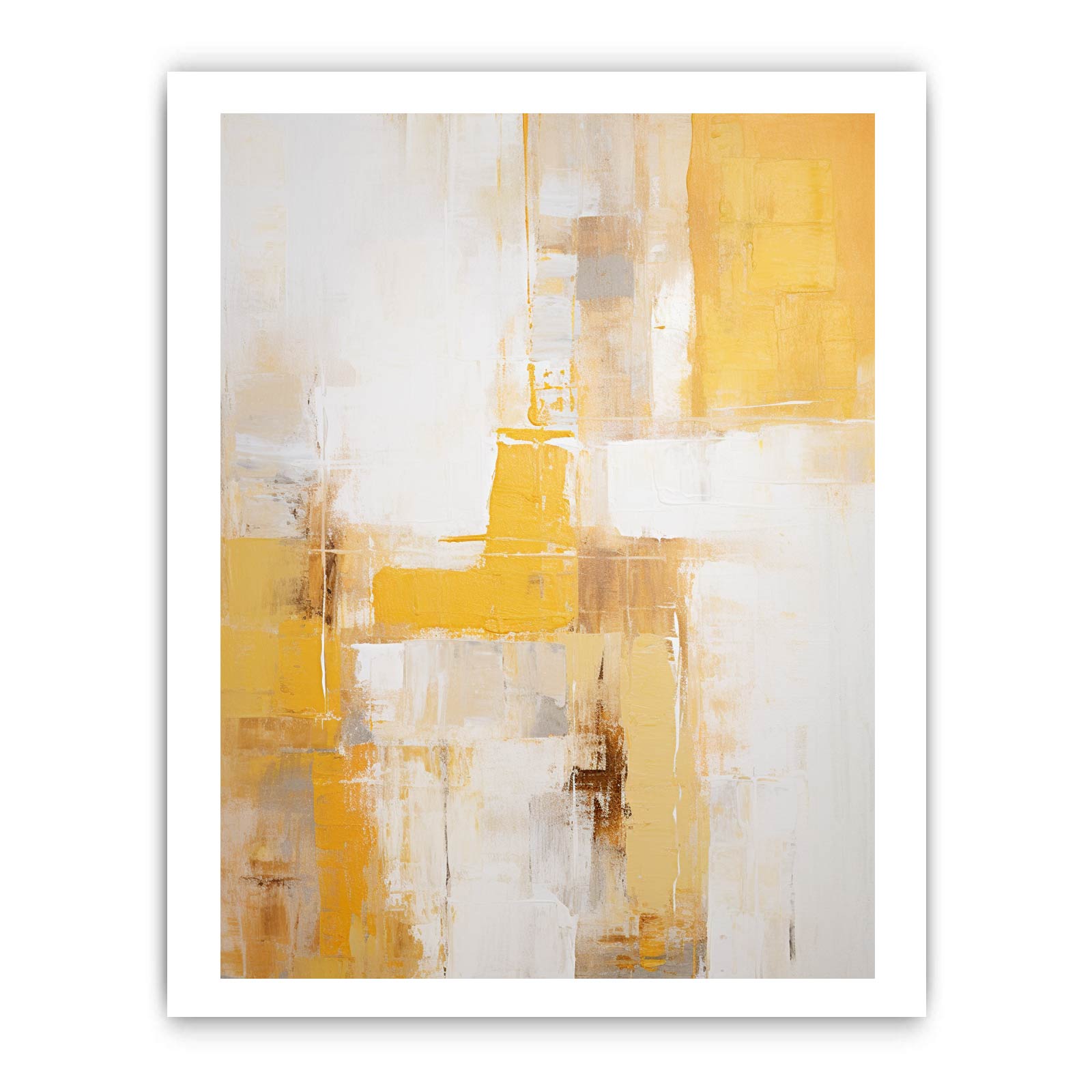 Yellow Grey Art Painting