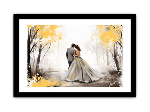 Golden Fall Love Art
