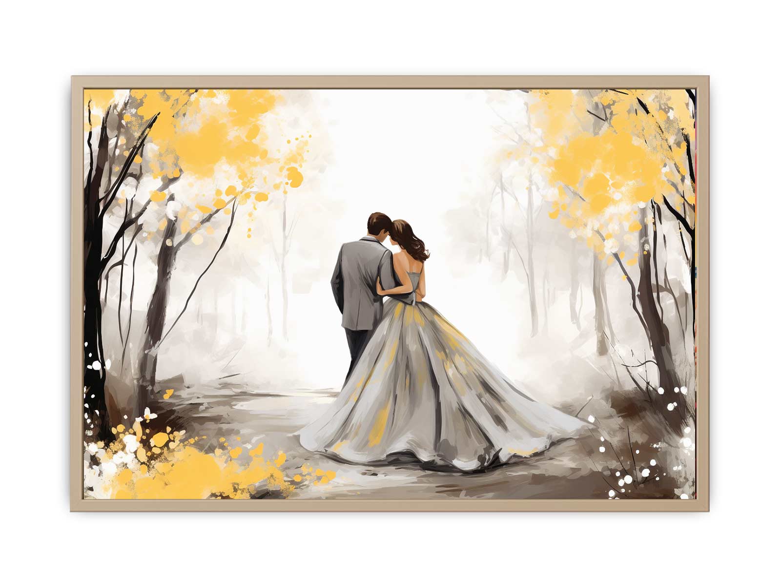 Golden Fall Love Art