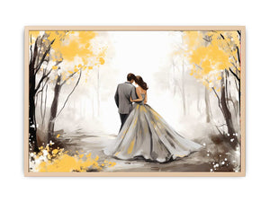 Golden Fall Love Art