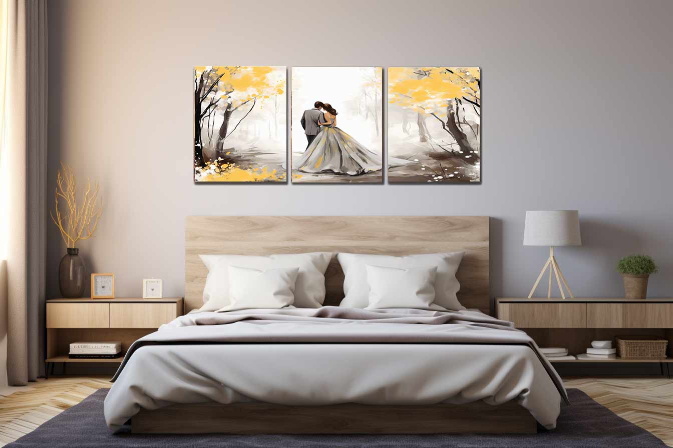 Golden Fall Love Art