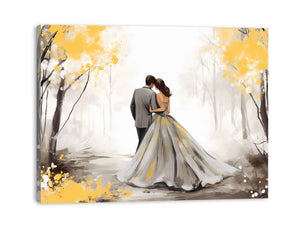 Golden Fall Love Art
