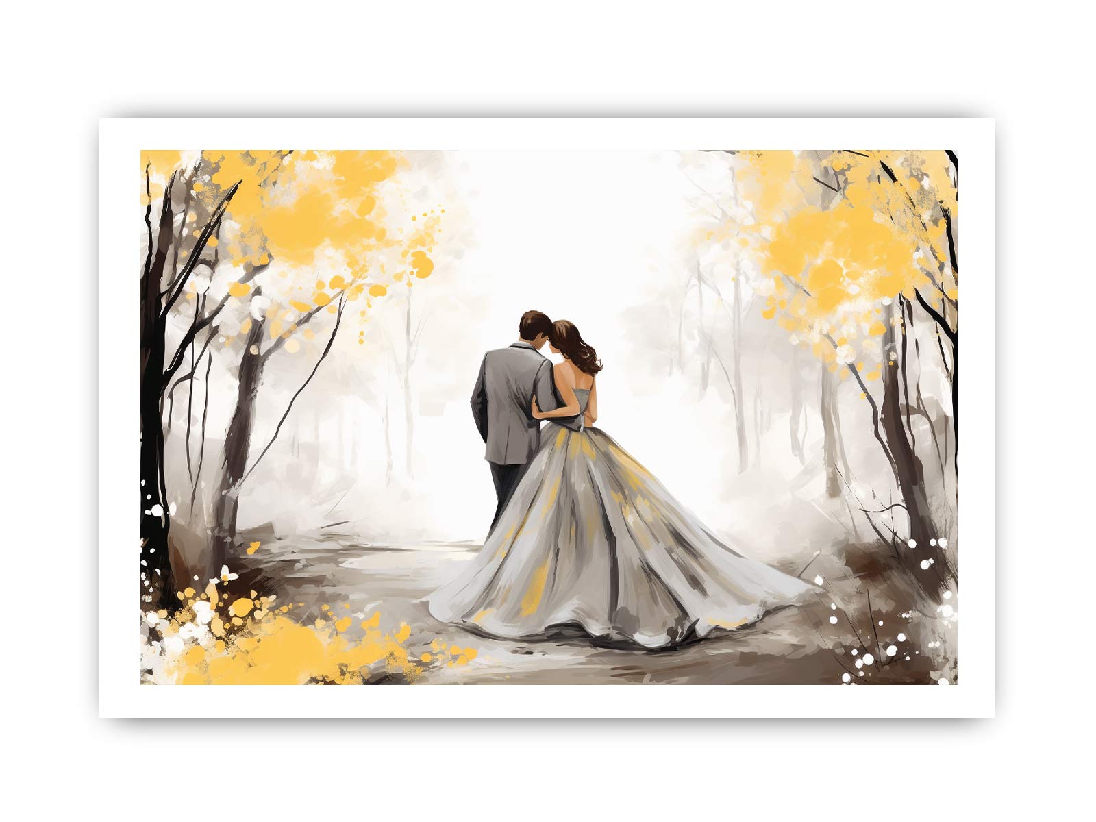 Golden Fall Love Art