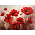 Red Flower Art Painting