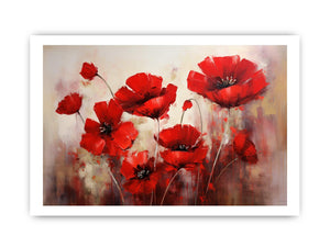 Red Flower Art Painting