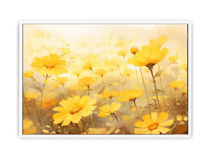 Orange Flower Art Painting   Canvas Print