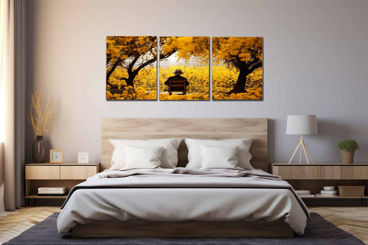 Me & Yellow Flowers in Autumn