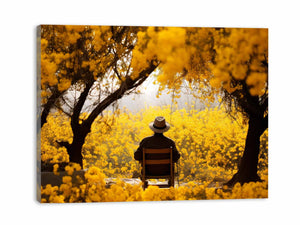 Me & Yellow Flowers in Autumn
