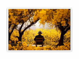 Me & Yellow Flowers in Autumn