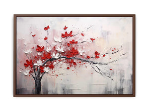 Red White Tree Abstract