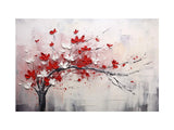 Red White Tree Abstract artwork preview
