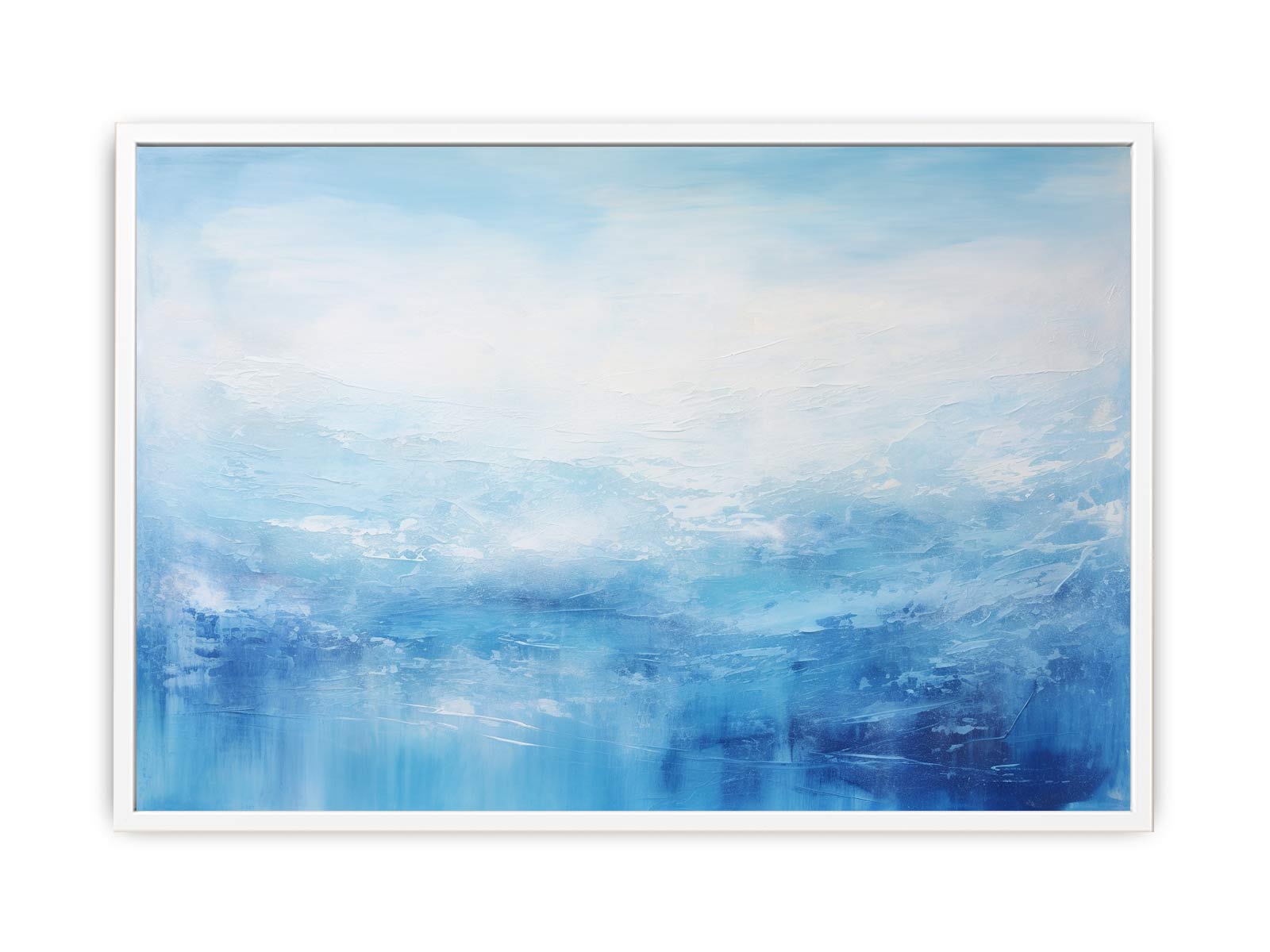 White Blue Abstract