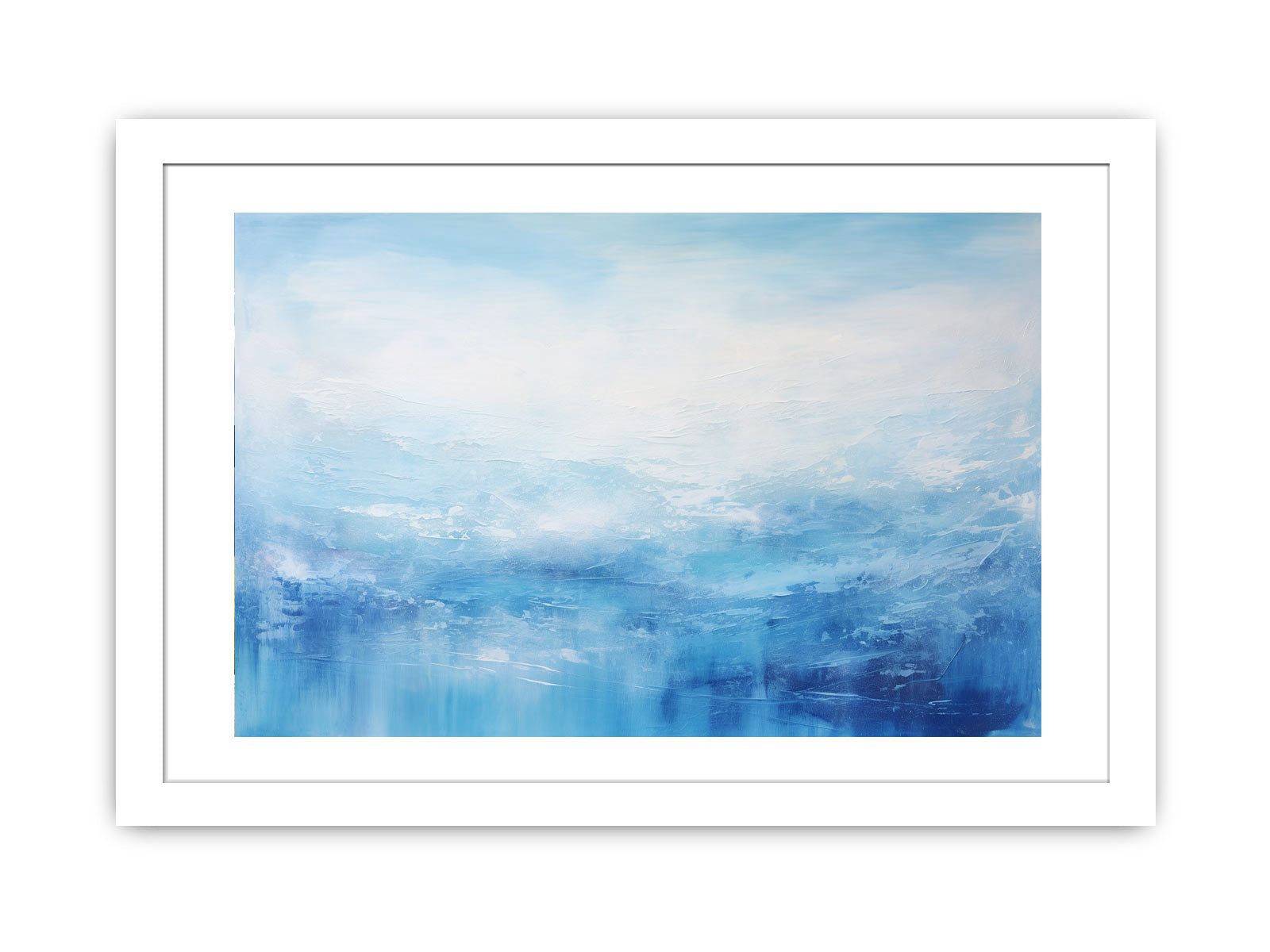White Blue Abstract