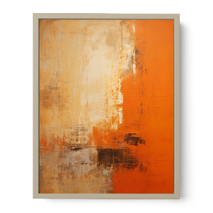 Orange Abstract Knife Art Painting