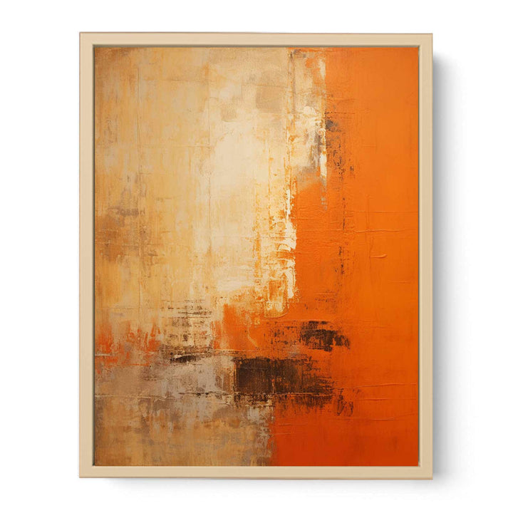 Orange Abstract Knife Art Painting