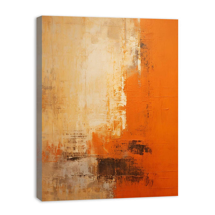 Orange Abstract Knife Art Painting