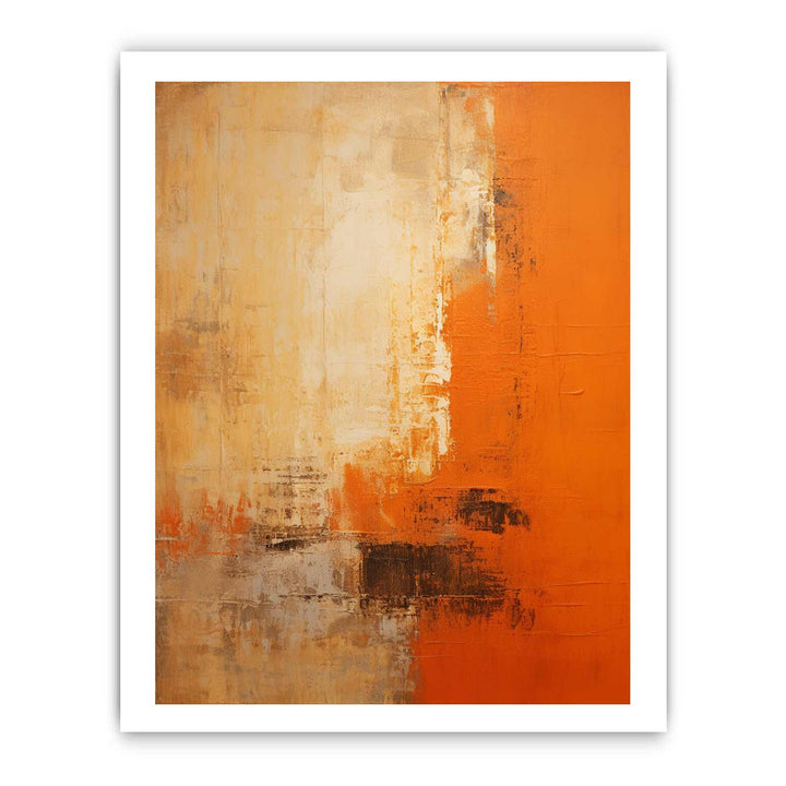 Orange Abstract Knife Art Painting