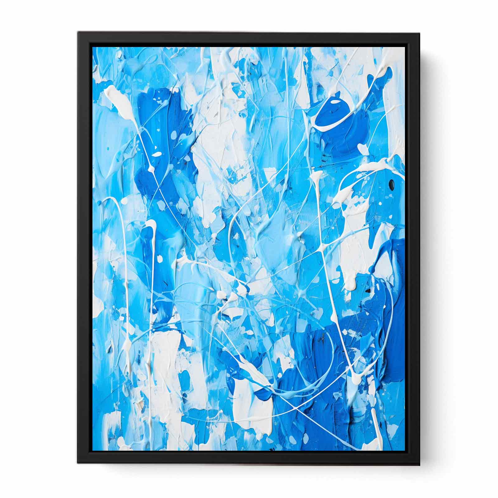 Blue White  Color Drip