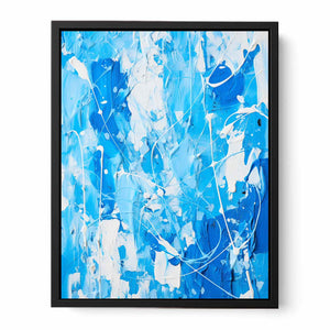 Blue White  Color Drip