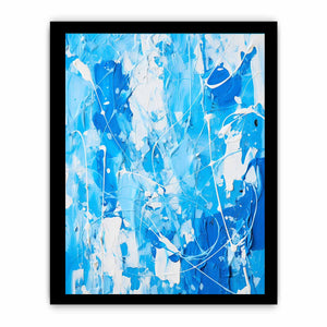 Blue White  Color Drip